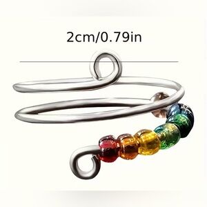 Colorful Beaded Silver Bracelet